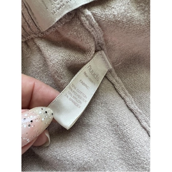 Nuuds Sweatpants 2XL Tan Beige Joggers Knit Lounge Pants Drawstring Cuffed Cozy - Picture 10 of 10